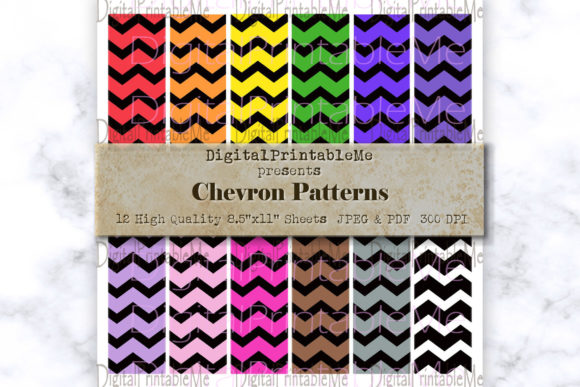 Download Black Chevron Zigzag Digital Paper Pack - Digital paper pack Collection
