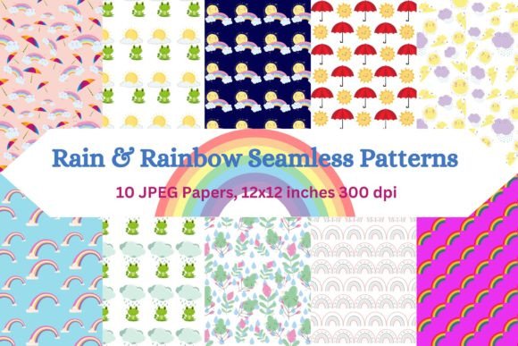 Download Dreamy Rain and Rainbow Patterns - Rainbow patterns Collection