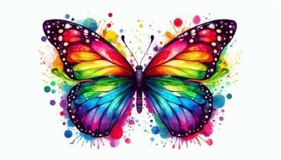 Download Bold Rainbow Butterfly - Bold Collection