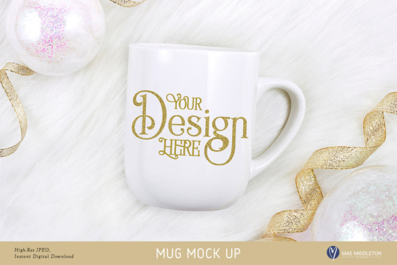 Download White Mug Mock Up for New Year, Holiday, Celebration, Styled Stock - High-res&nbsp; - White Collection