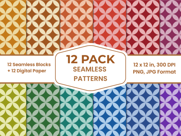 Download Midcentury Geometric Digital Paper Pack - Digital paper pack Collection