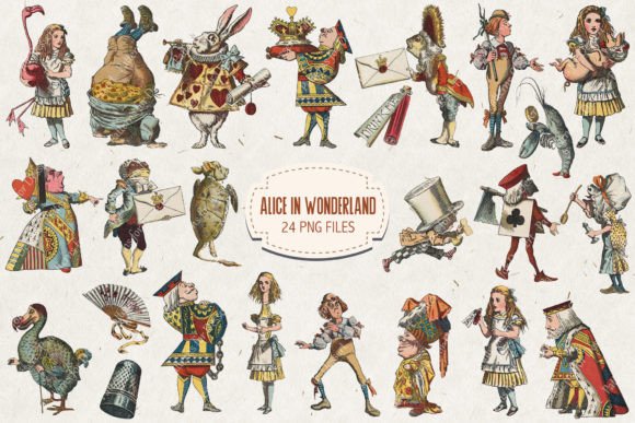 Download Vintage Alice in Wonderland Characters - Characters Collection