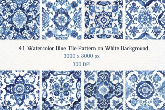 Download 41JPG BLUE TILE on WHITE BACKGROUND - White Collection