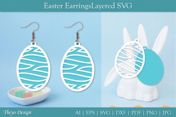 Download Easter Layered Earrings SVG I Easter Egg - Easter egg Collection