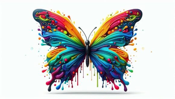 Download Bold Rainbow Butterfly - Bold Collection