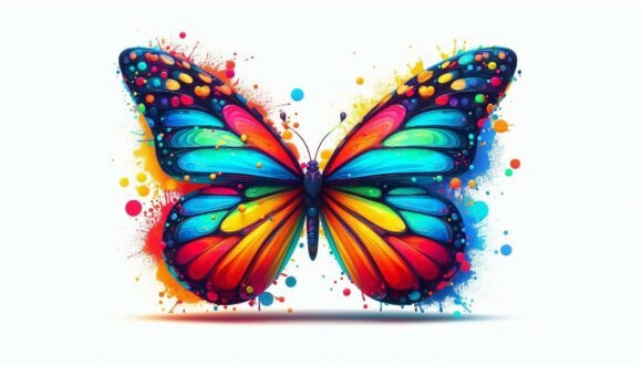 Download Bold Rainbow Butterfly - Bold Collection