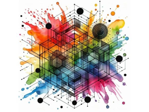 Download Bold Rainbow Watercolor Splashes with St - Bold Collection