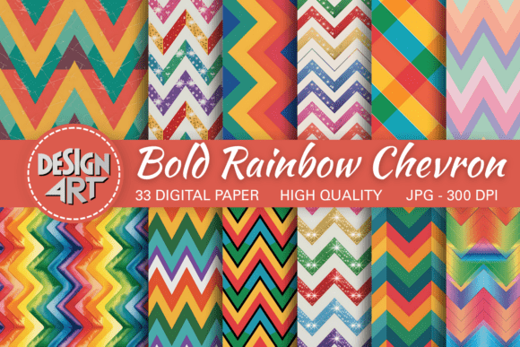 Download Bold Rainbow Chevron Pattern - Bold Collection