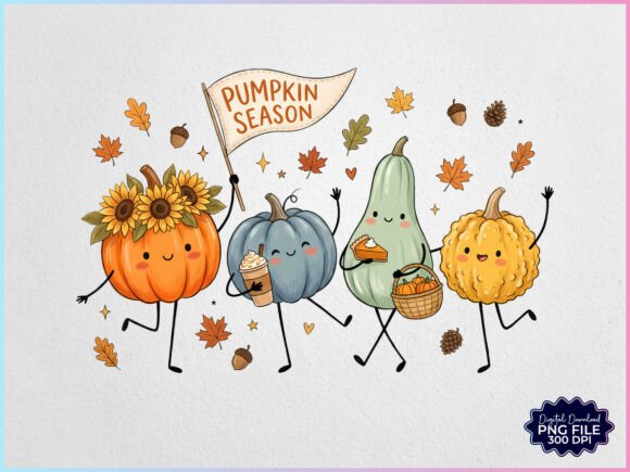 Download Pumpkin Fall Doodles Characters PNG - Characters Collection