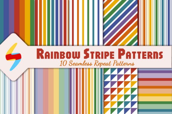 Download Bold Rainbow Stripe Patterns - Bold Collection