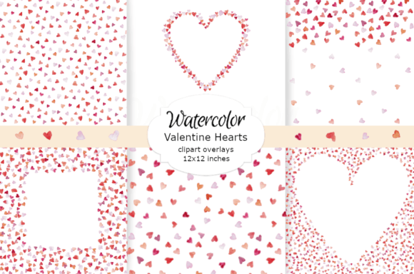 Download Watercolor 12x12 Inches Valentines Heart - 12x12 Collection