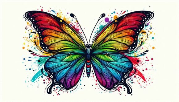 Download Bold Rainbow Butterfly - Bold Collection